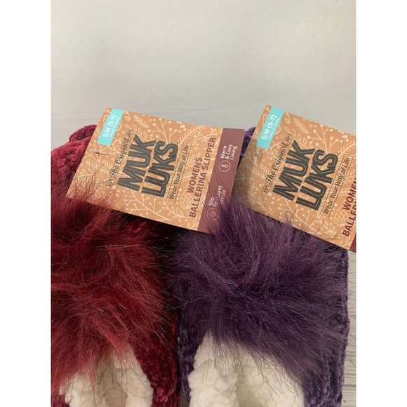 Muk Luks Bundle 2 pair Women’s Ballerina Slipper - Picture 5 of 8
